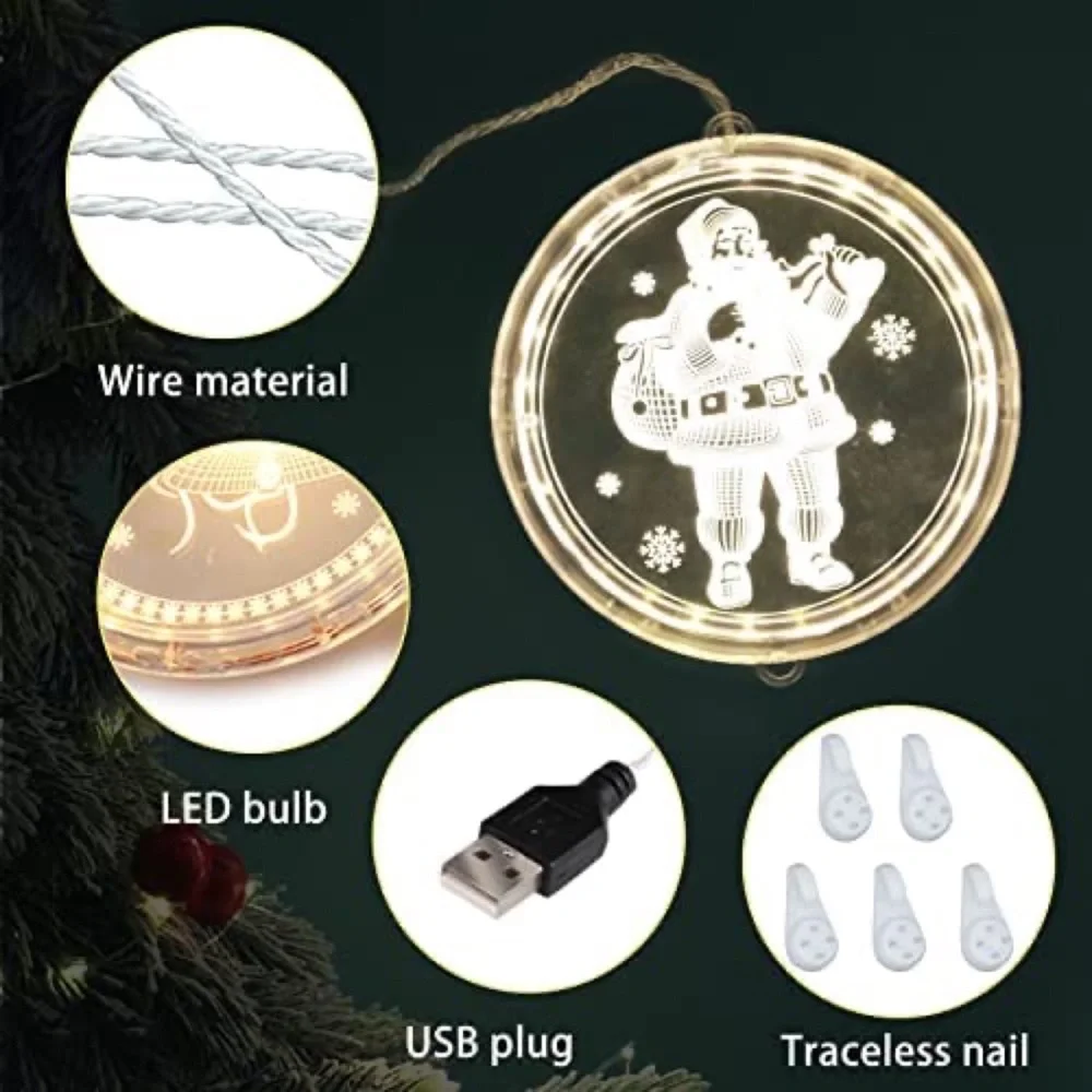 LED Christmas String Fairy Lights Round Outdoor Indoor Tree Home Party Decor